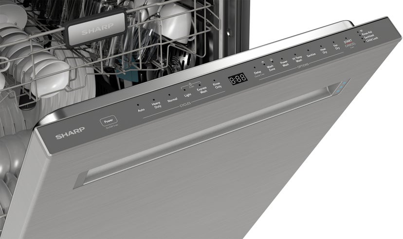 Sharp SDW6767HS 24 Inch Pocket Handle Dishwasher with Fingerprint ...