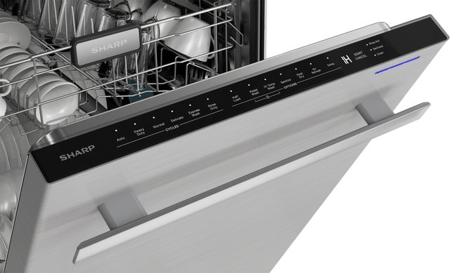 Sharp SDW6757ES 24 Inch Built-In Dishwasher with Adjustable 3rd Ra...