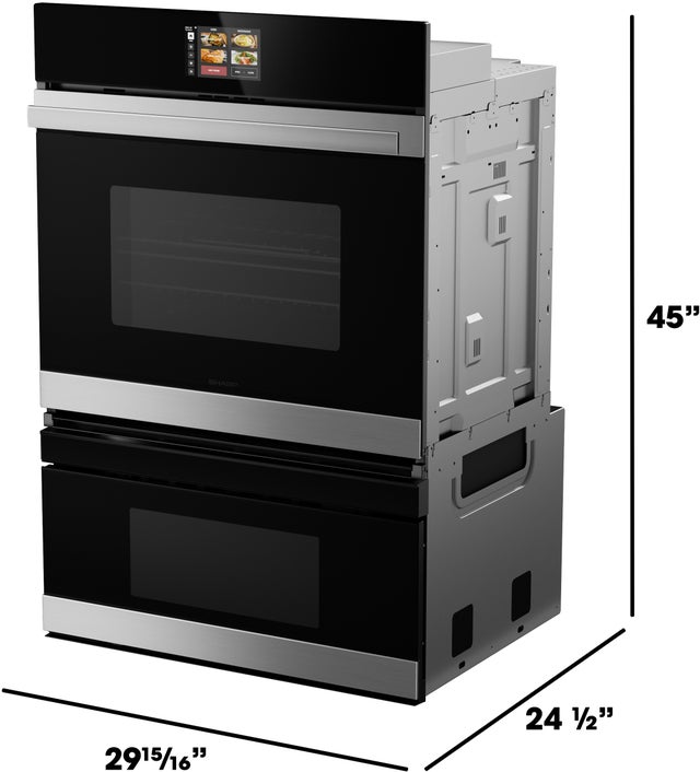 Sharp SWB3062GS 30 Inch Electric Convection Double Wall Oven: Stai...