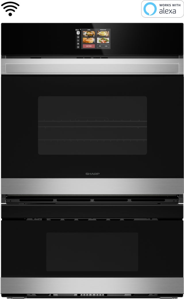 Sharp SWB3062GS 30 Inch Electric Convection Double Wall Oven: Stai...