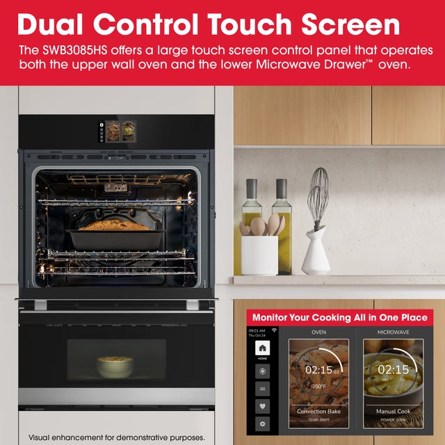 Sharp SWB3062GS 30 Inch Electric Convection Double Wall Oven: Stai...