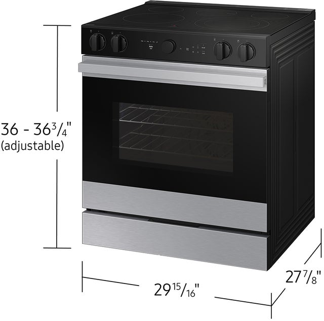 Samsung NSE6DG8500SR 6.3 Cubic Foot Electric Slide In Range Smart Dial ...