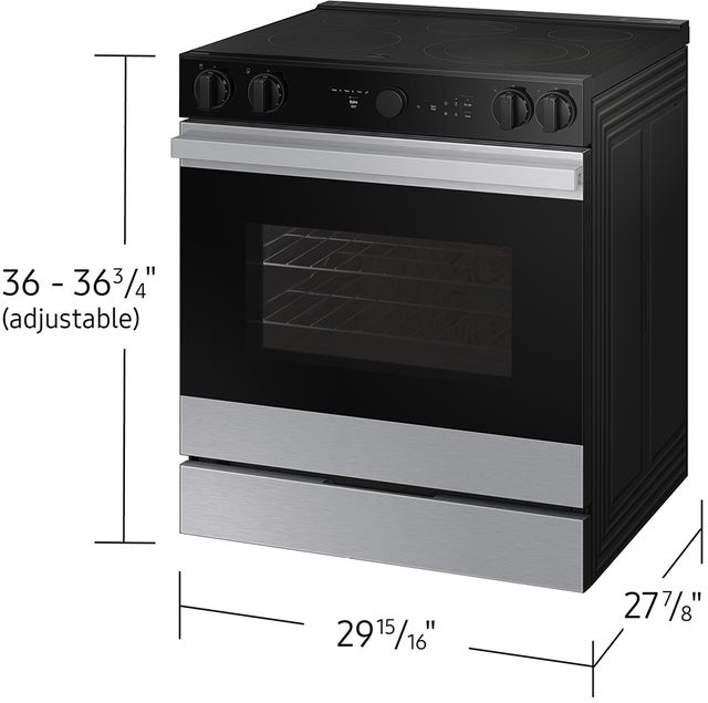 Samsung NSE6DG8700SR 30 Inch Slide-In Electric Smart Range with 5 Eleme...