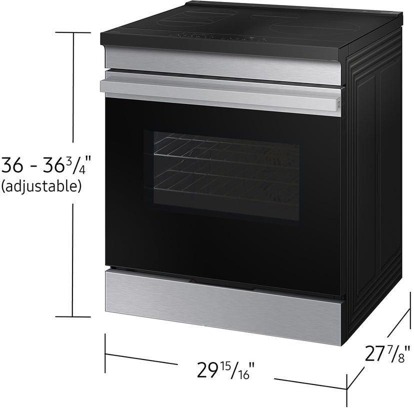 Samsung NSI6DG9100SR 30 Inch Slide-In Induction Smart Range with 4 Elem...