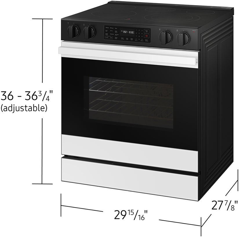 Samsung NSE6DB830012 30 Inch Slide-In Electric Smart Range with 5 Eleme...