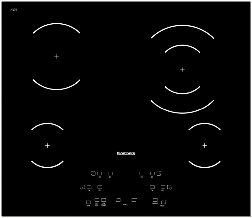 Blomberg CTE24410 24in electric cooktop, 4 burner, touch controls: B...