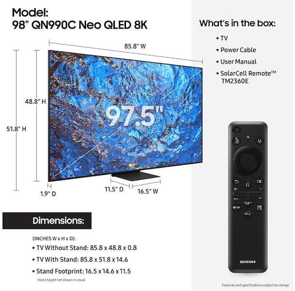 Samsung Electronics QN98QN990CFXZA 98 Inch