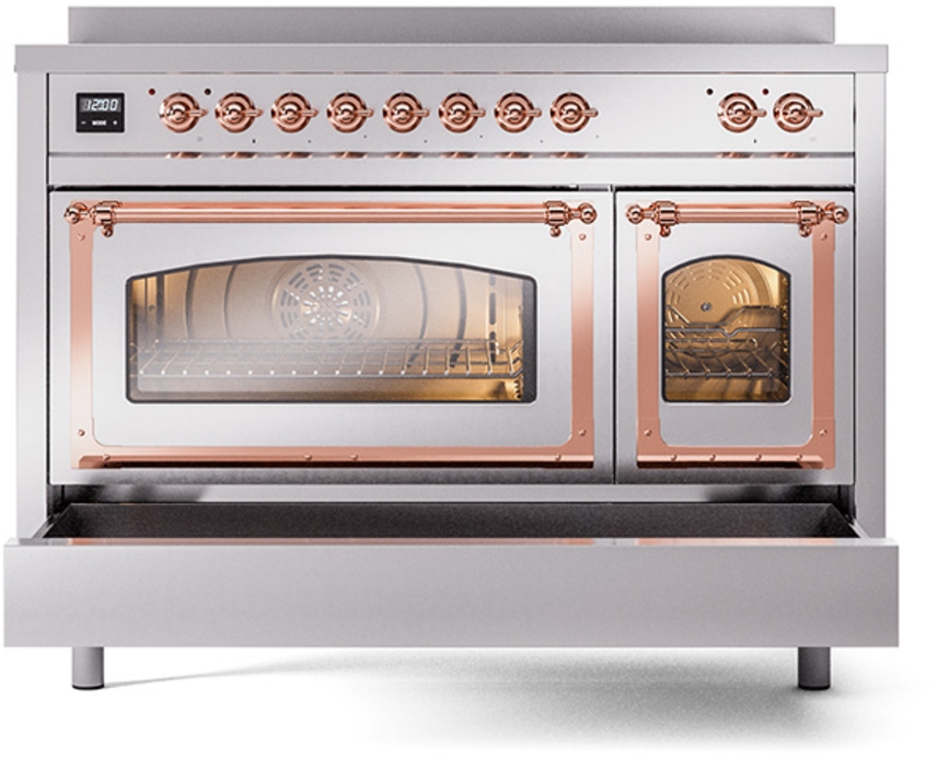 Ilve UNI486NMPSSP Stainless Steel With Copper Knobs