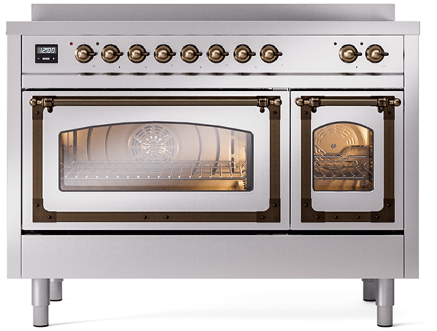 Ilve UNI486NMPSSB Stainless Steel With Bronze Knobs