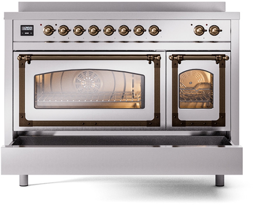 Ilve UNI486NMPSSB Stainless Steel With Bronze Knobs