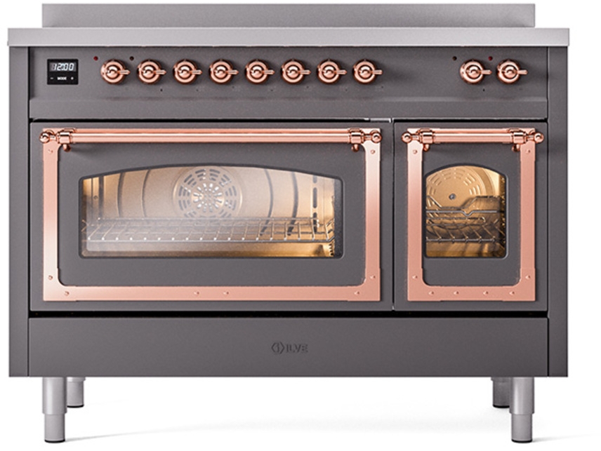 Ilve UNI486NMPMGP Graphite Matte With Copper Knobs