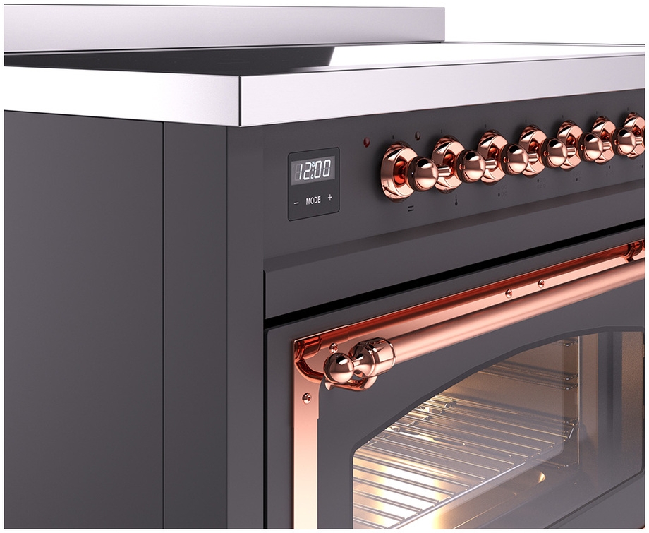 Ilve UNI486NMPMGP Graphite Matte With Copper Knobs