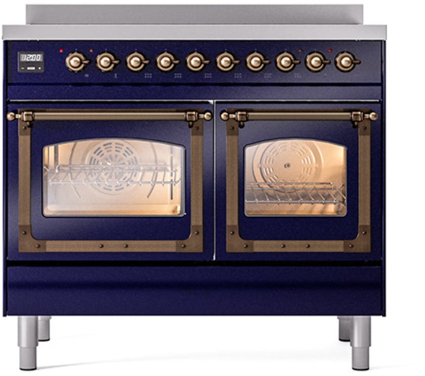 Ilve UNDI406NMPMGB Midnight Blue With Bronze Knobs