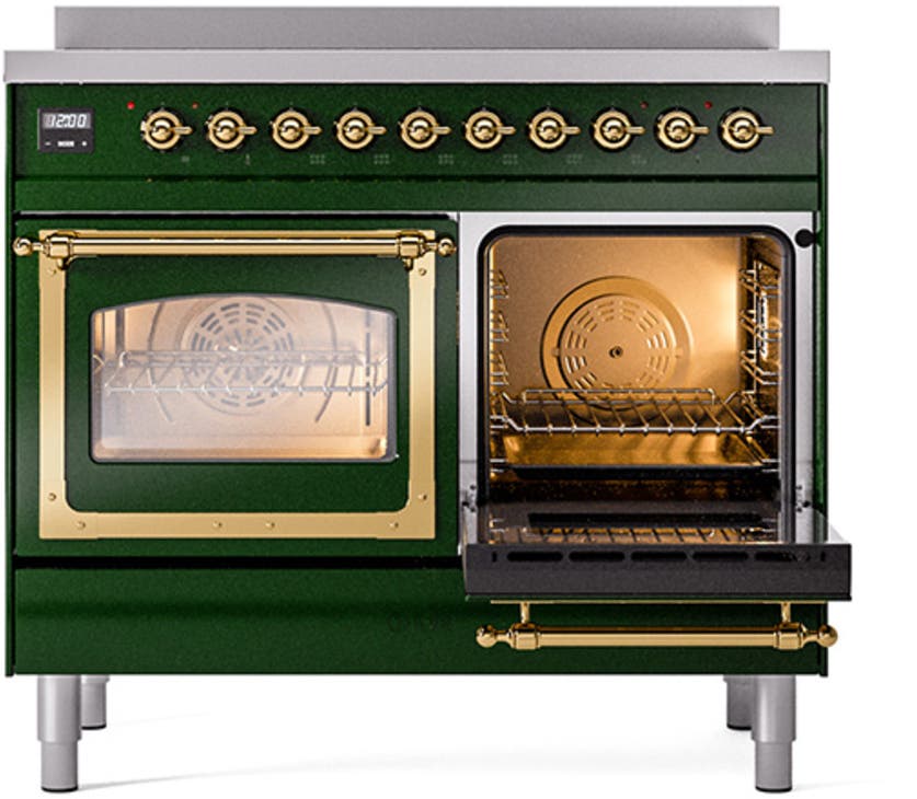 Ilve UNDI406NMPBUG Emerald Green With Brass Knobs