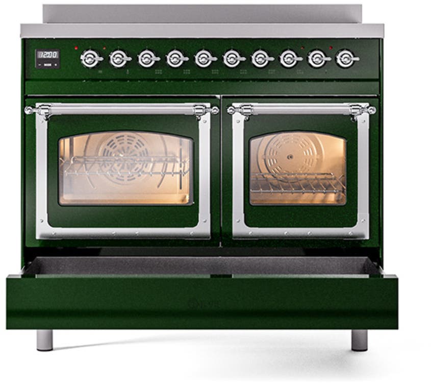 Ilve UNDI406NMPBUC Emerald Green With Chrome Knobs