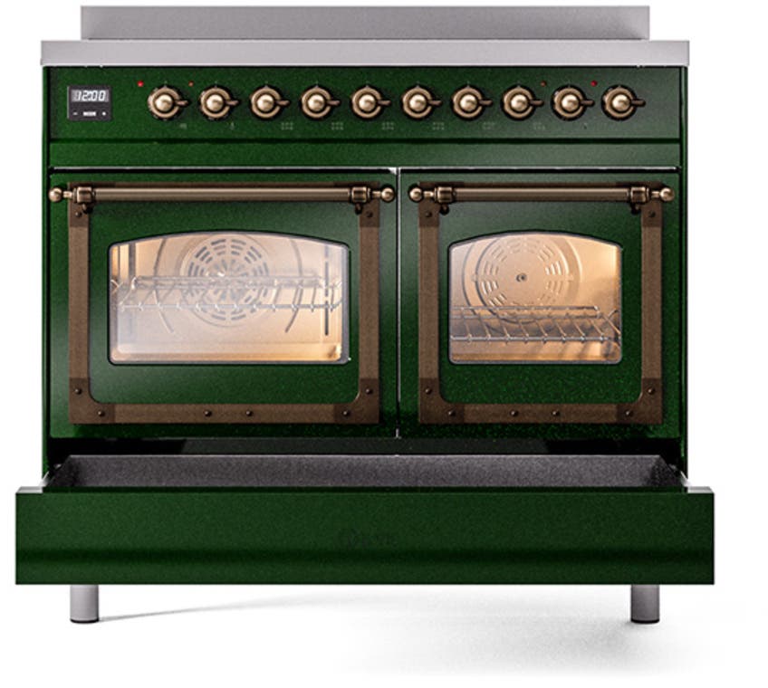 Ilve UNDI406NMPBUB Emerald Green With Bronze Knobs