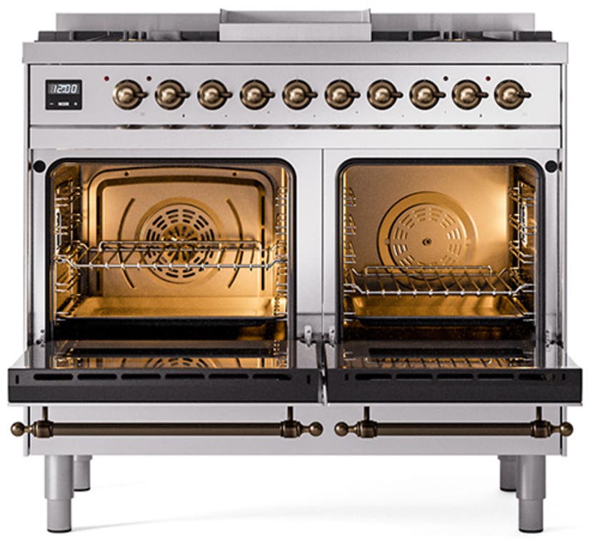 Ilve UND40FQNMPSSBLP Stainless Steel With Bronze Knobs, Liquid Propane