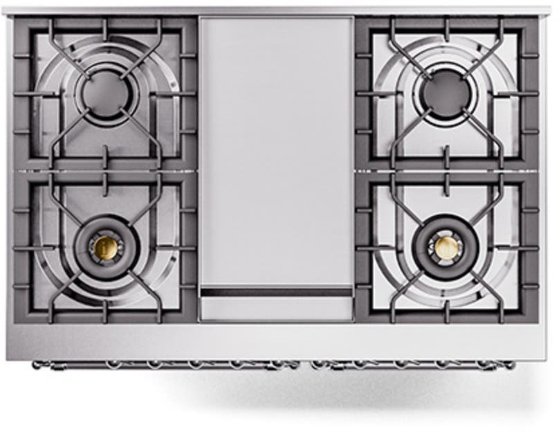 Ilve UND40FQNMPMGCLP Graphite Matte With Chrome Knobs, Liquid Propane