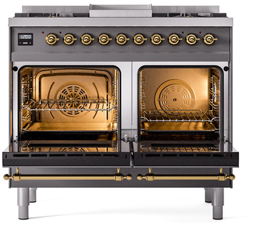 Ilve UND40FNMPMBG Midnight Blue With Brass Knobs, Natural Gas