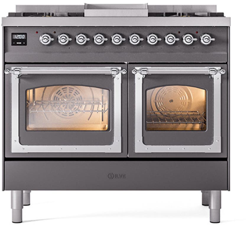 Ilve UND40FNMPMBCLP Midnight Blue With Chrome Knobs, Liquid Propane