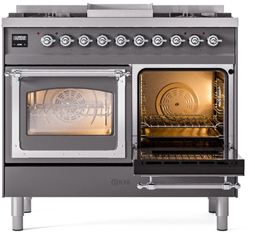 Ilve UND40FNMPMBC Midnight Blue With Chrome Knobs, Natural Gas