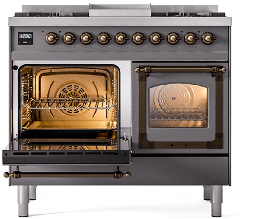 Ilve UND40FNMPMBBLP Midnight Blue With Bronze Knobs, Liquid Propane