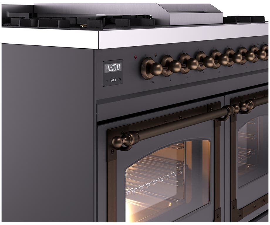 Ilve UND40FNMPMBBLP Midnight Blue With Bronze Knobs, Liquid Propane