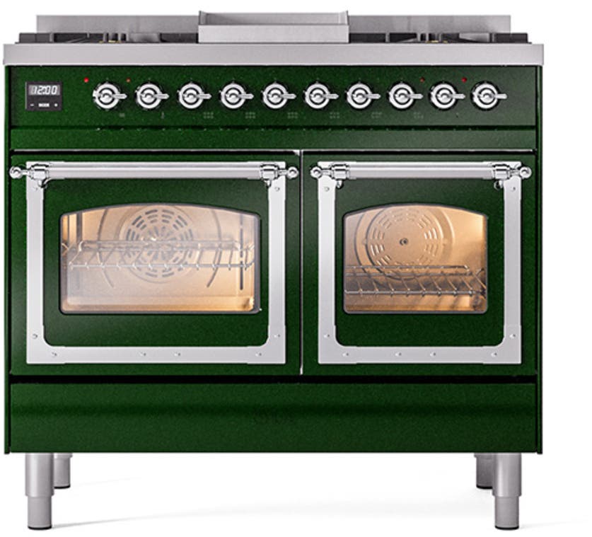 Ilve UND40FNMPBUCLP Burgundy With Chrome Knobs, Liquid Propane
