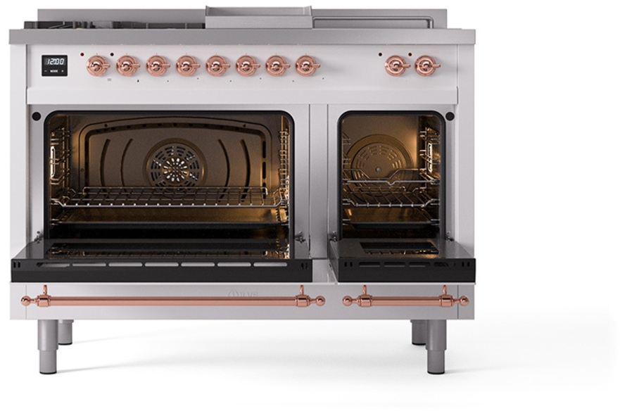 Ilve UN48FSQNMPRAPLP Ral Custom Color With Copper Knobs, Liquid Propane