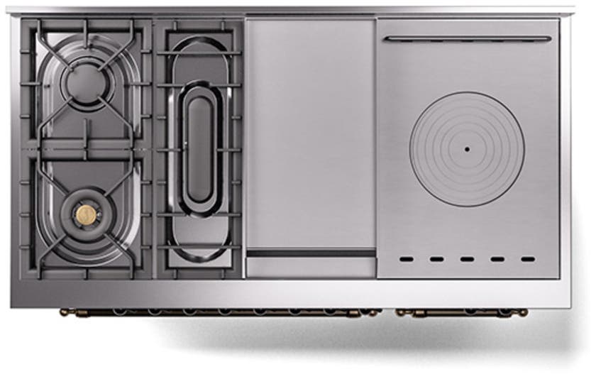 Ilve UN48FSQNMPMGB Graphite Matte With Bronze Knobs, Natural Gas