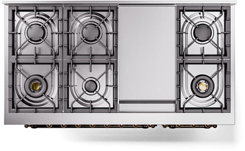 Ilve UN48FQNMPMGB Graphite Matte With Bronze Knobs, Natural Gas