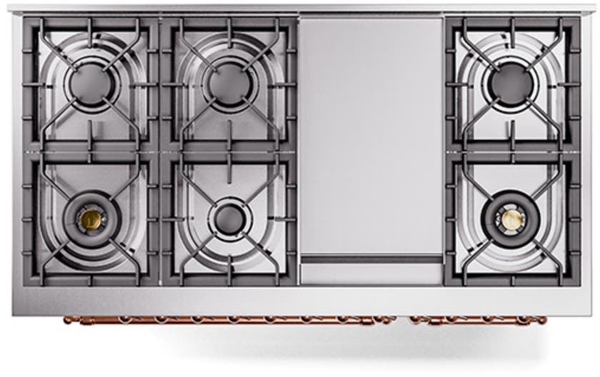 Ilve UN48FQNMPAWP Antique White With Copper Knobs, Natural Gas