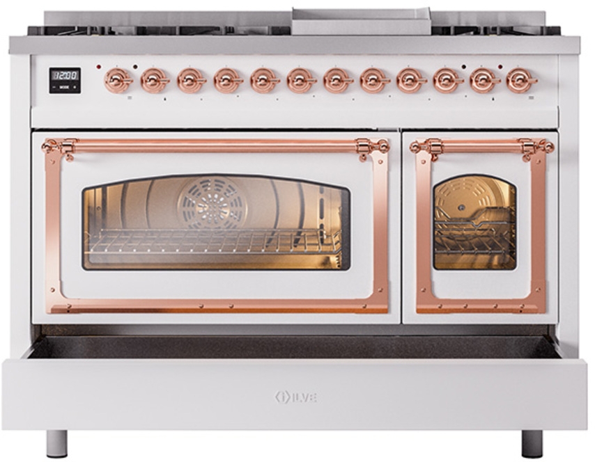 Ilve UN48FNMPRAPLP Ral Custom Color With Copper Knobs, Liquid Propane