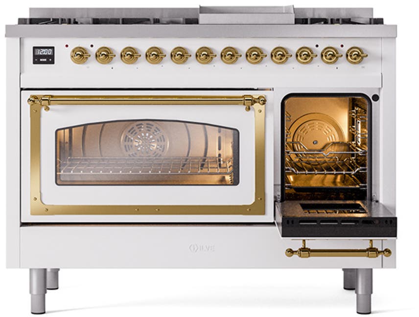 Ilve UN48FNMPRAG Ral Custom Color With Brass Knobs, Natural Gas