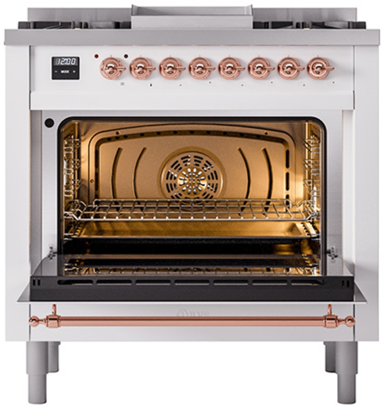 Ilve UN36FQNMPRAPLP Ral Custom Color With Copper Knobs, Liquid Propane