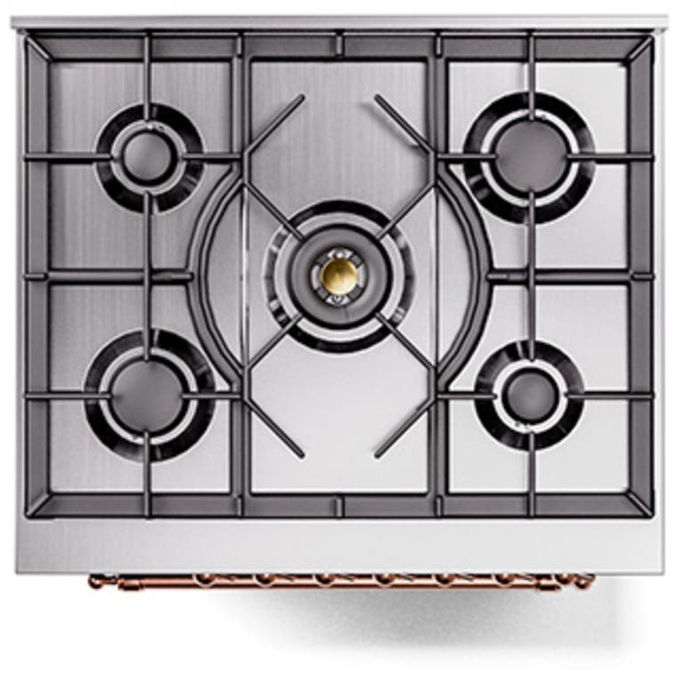 Ilve UN30QNMPBKP Glossy Black With Copper Knobs, Natural Gas