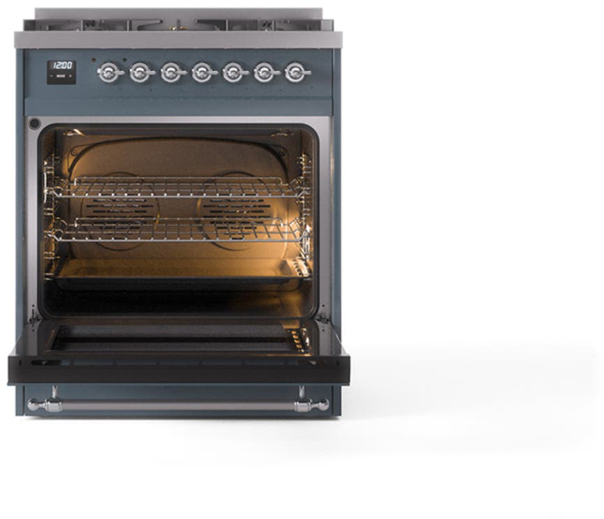 Ilve UN30QNMPBGC Blue Grey With Chrome Knobs, Natural Gas