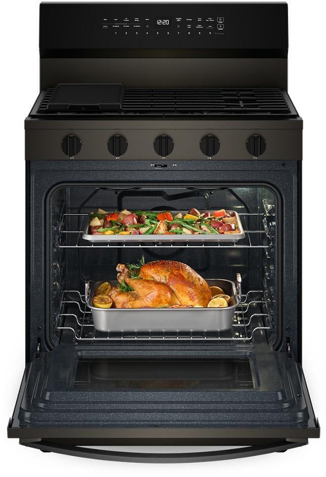 Whirlpool WFGS7530RV 30 Inch Smart Gas Range With Air Cooking technolog...