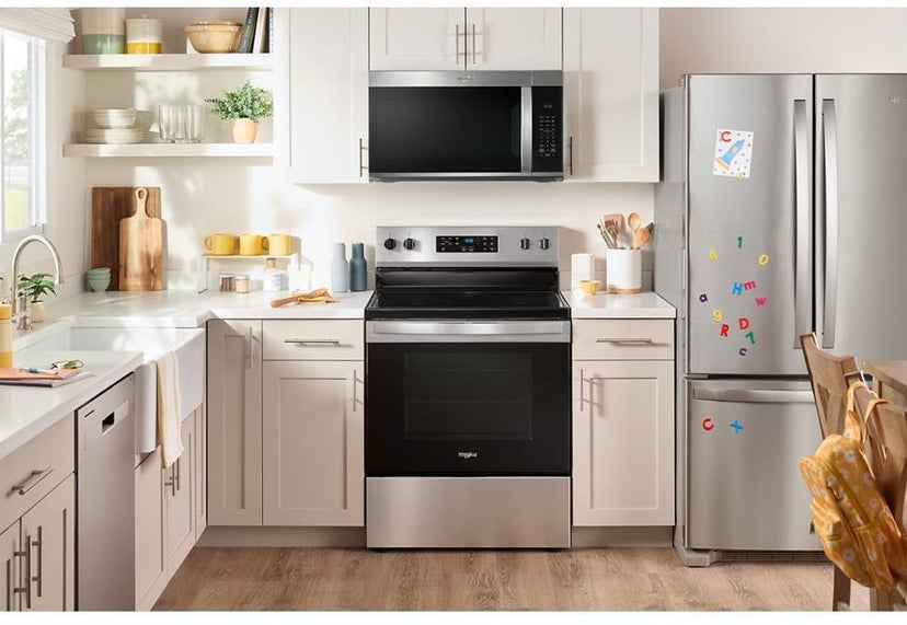 Whirlpool WFES3330RZ 30 Inch Electric Freestanding Range: Fingerprint-R...