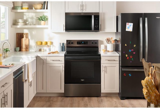 Whirlpool WFES3330RV 30 Inch Electric Freestanding Range: Fingerprint-R...