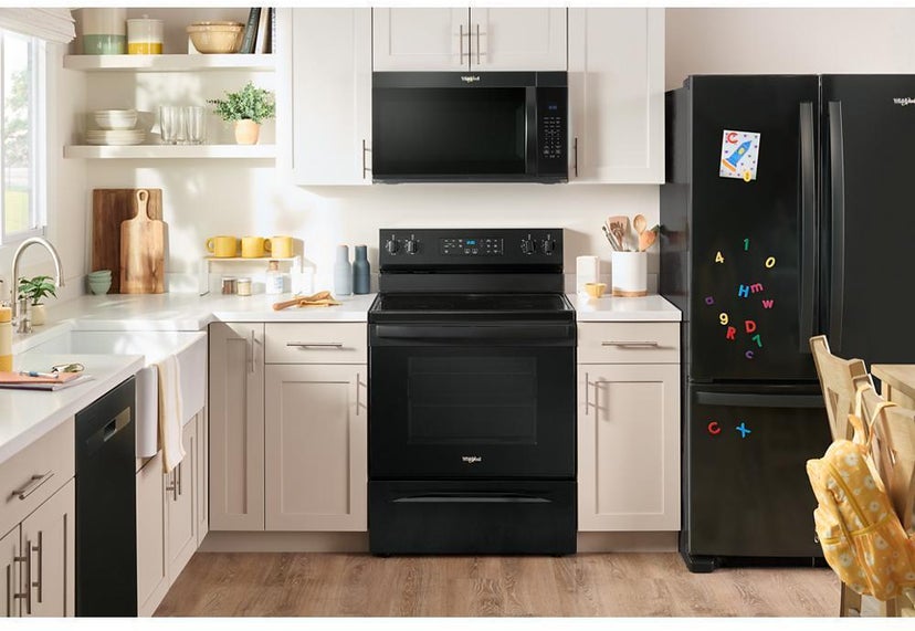 Whirlpool WFES3330RB 30 Inch Electric Freestanding Range: Black