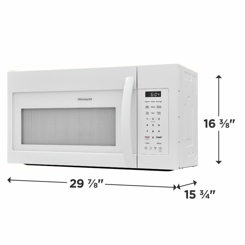 Frigidaire FMOS1846BW 30 Inch Over-The-Range Microwave with 1.8 cu. ft. ...