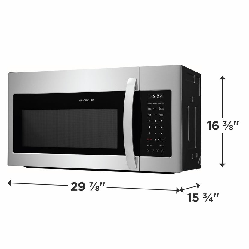 Frigidaire FMOS1846BS 30 Inch Over-The-Range Microwave with 1.8 cu. ft. ...