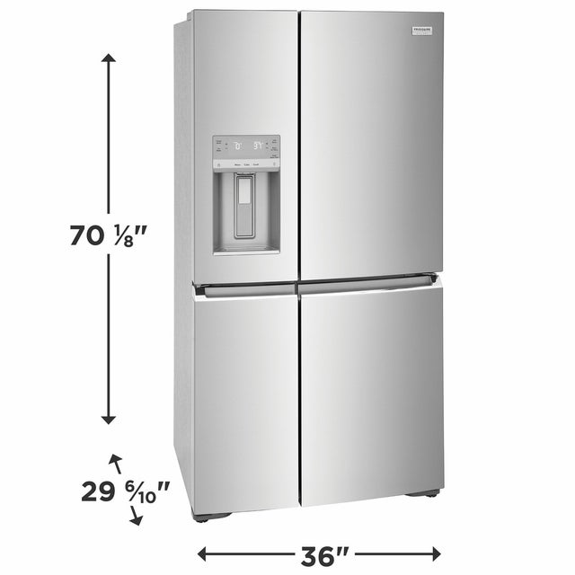 Frigidaire GRQC2255BF 36 Inch Counter-Depth 4-Door French Door Refrigera...