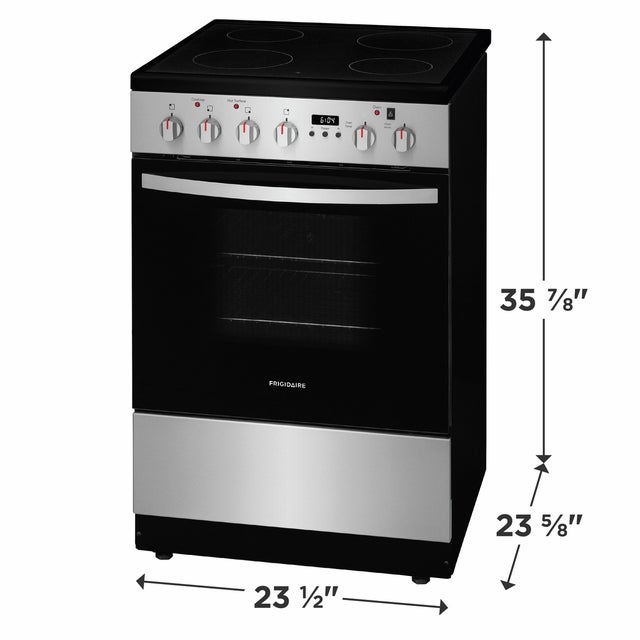 Frigidaire FCFE2425AS 24 Inch Freestanding Electric Range with 4 Smootht...