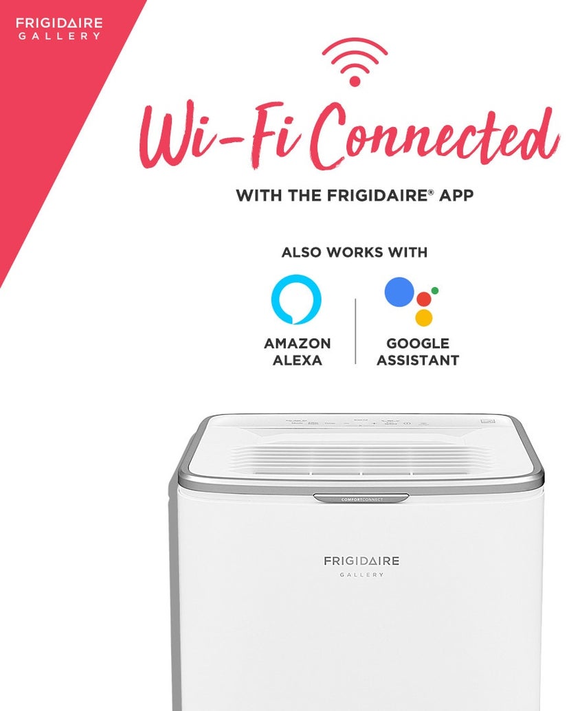 Frigidaire FGAC5045W1 50 Pint Dehumidifier with WiFi: White