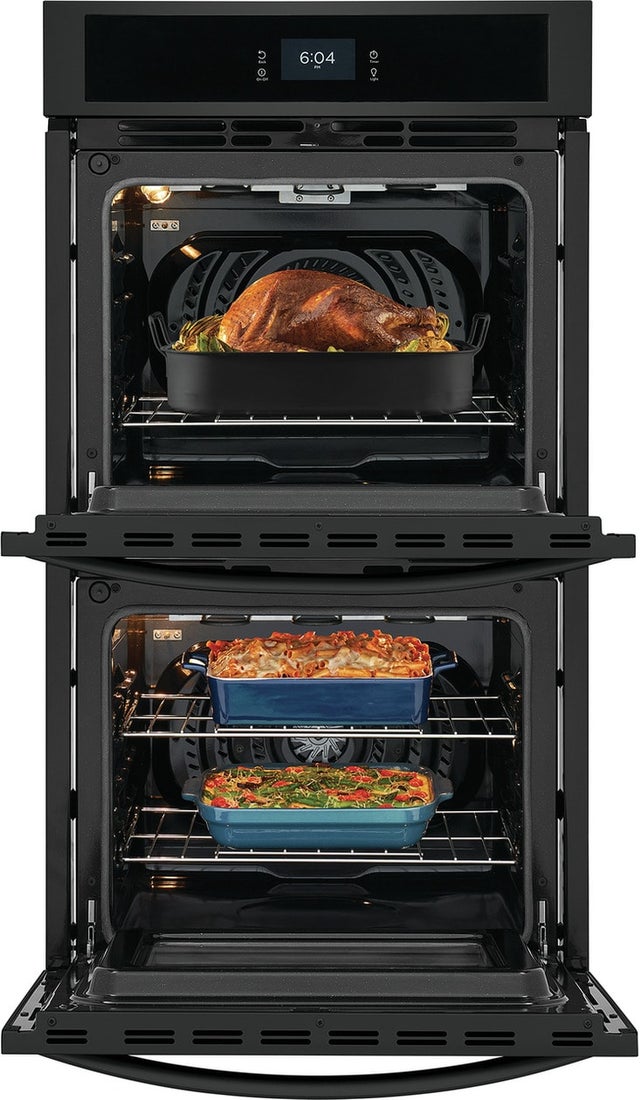 Frigidaire FCWD2727AB 27 Inch Double Electric Wall Oven with Fan Convect...