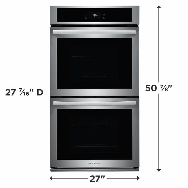 Frigidaire FCWD2727AS 27 Inch Double Electric Wall Oven with Fan Convect...