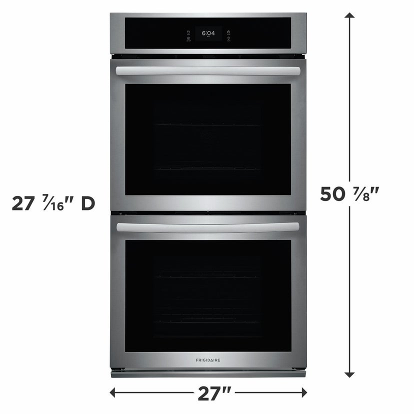 Frigidaire FCWD2727AS 27 Inch Double Electric Wall Oven with Fan Convect...