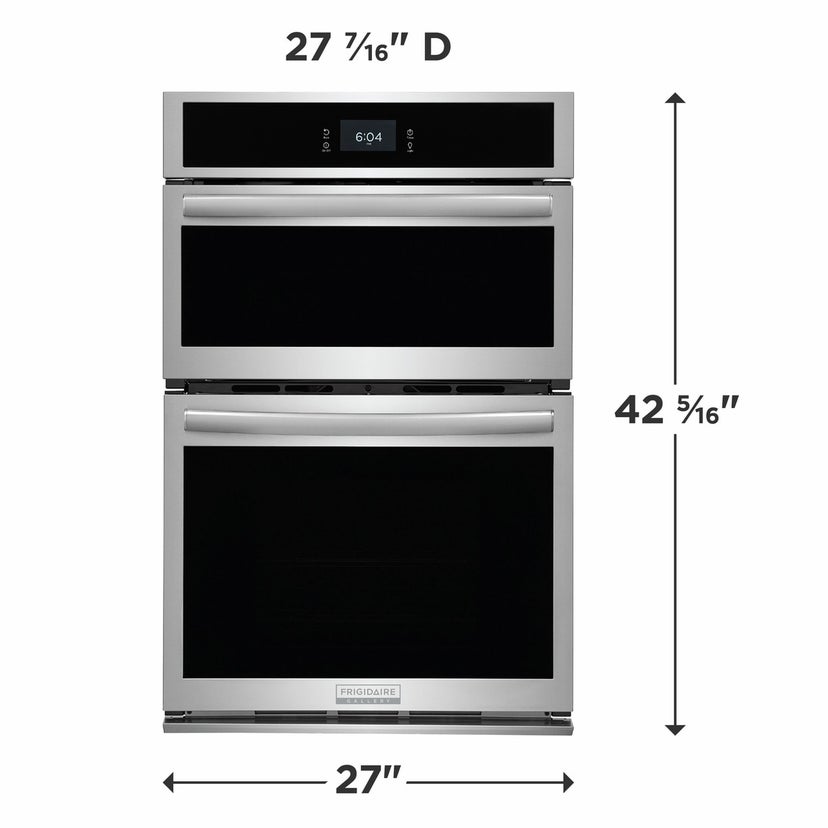 Frigidaire GCWM2767AF 27 Inch Combination Electric Wall Oven with Air Fr...